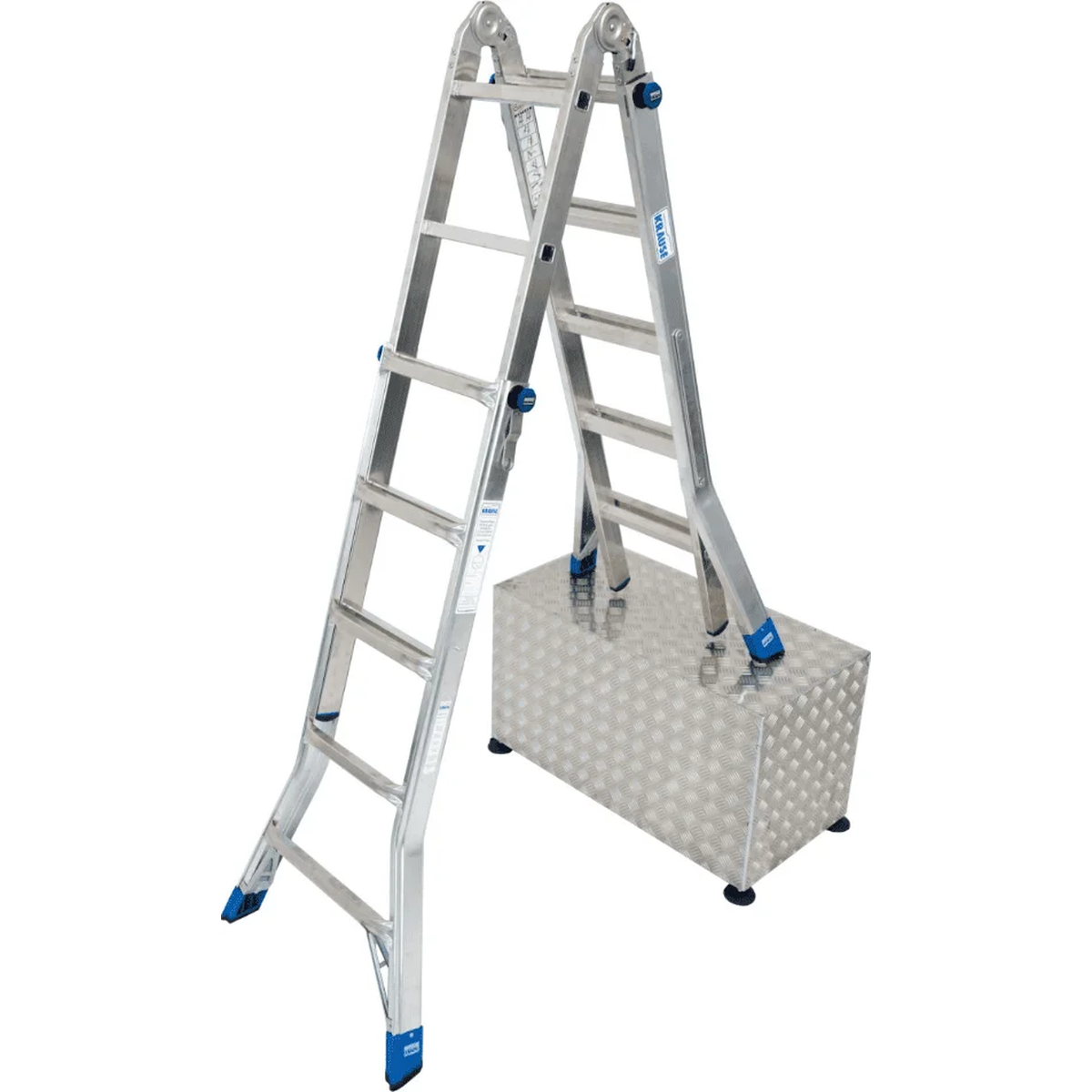 Универсальная шарнирная телескопическая алюминиевая лестница STABILO 4х5